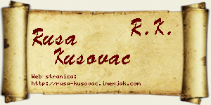 Rusa Kusovac vizit kartica